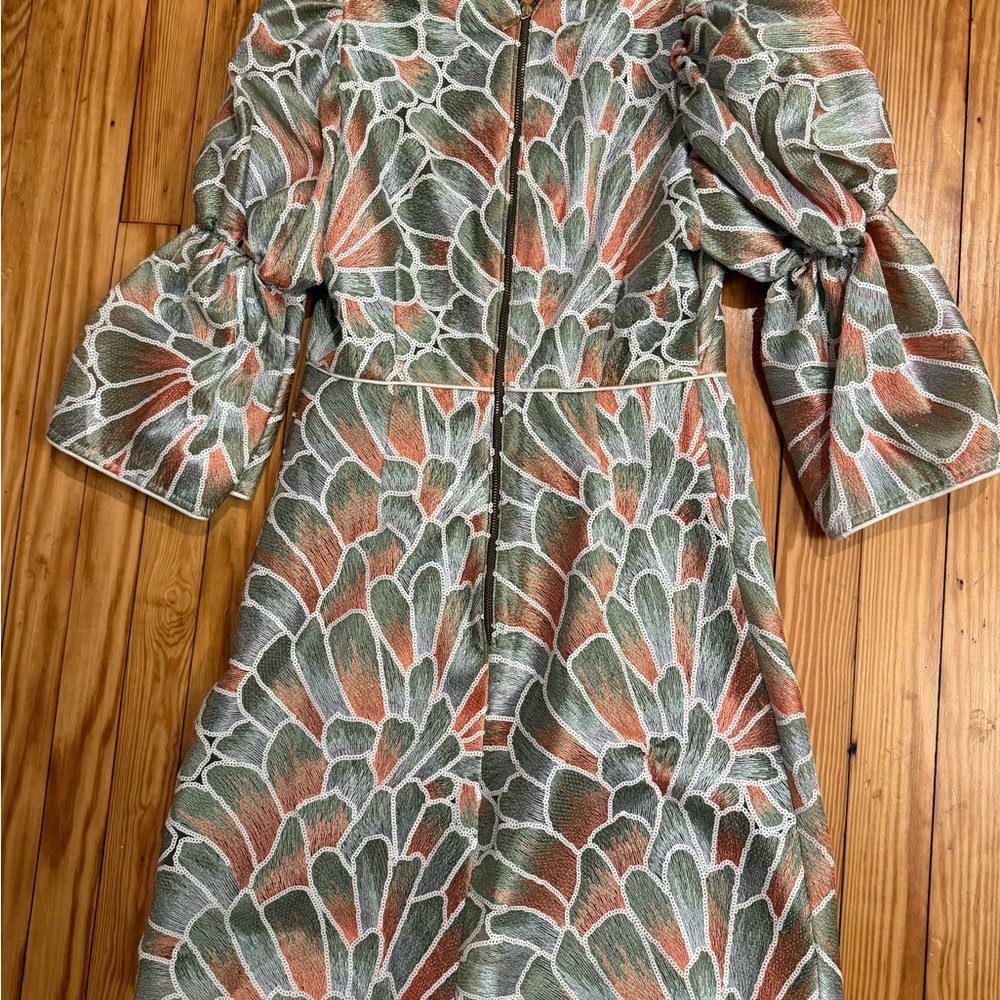Azulu Puff Wide-Sleeve Mini Dress in Multicolor - Picture 3 of 5